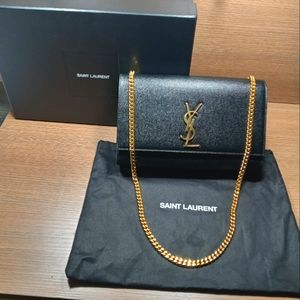 Ysl medium black kate bag